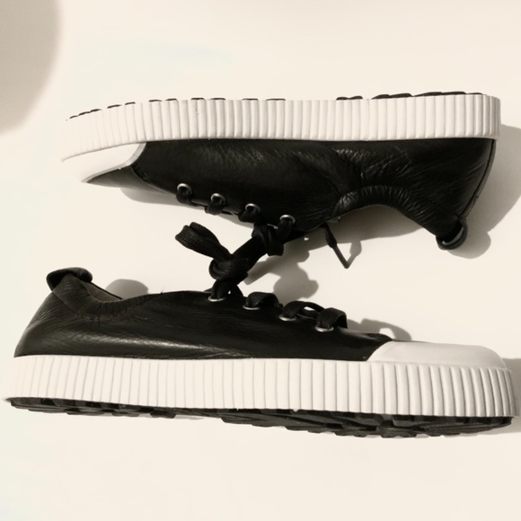 BLACKSTONE RL78 Leather Black White Low Sneakers - Picture 10 of 15